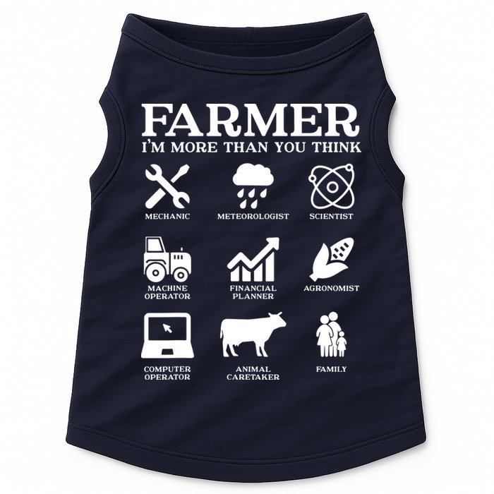 Farmer Gift Idea Farming Agriculture Patriotic Farmer Doggie Tank