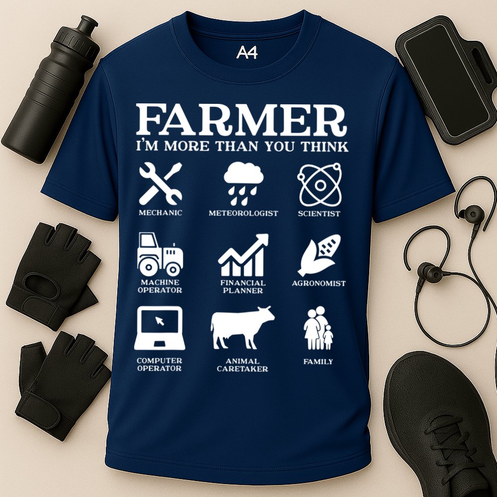 Farmer Gift Idea Farming Agriculture Patriotic Farmer Cooling Performance Crew T-Shirt