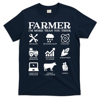 Farmer Gift Idea Farming Agriculture Patriotic Farmer T-Shirt