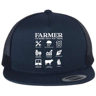 Farmer Gift Idea Farming Agriculture Patriotic Farmer Flatbill Hat