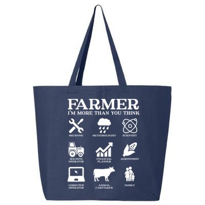 Farmer Gift Idea Farming Agriculture Patriotic Farmer 25L Jumbo Tote