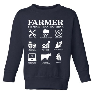 Farmer Gift Idea Farming Agriculture Patriotic Farmer Toddler Sweatshirt
