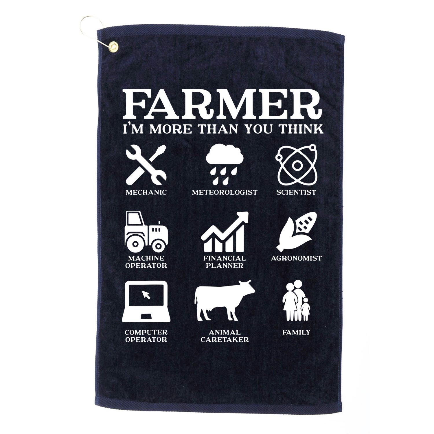 Farmer Gift Idea Farming Agriculture Patriotic Farmer Golf Towel