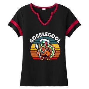 Funny Gobblegool Italian Gobble Turkey Day Fall Thanksgiving Ladies Halftime Notch Neck Tee