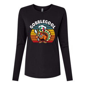 Funny Gobblegool Italian Gobble Turkey Day Fall Thanksgiving Womens Cotton Relaxed Long Sleeve T-Shirt