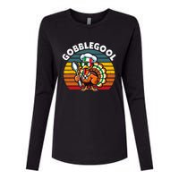 Funny Gobblegool Italian Gobble Turkey Day Fall Thanksgiving Womens Cotton Relaxed Long Sleeve T-Shirt