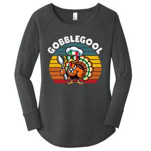 Funny Gobblegool Italian Gobble Turkey Day Fall Thanksgiving Women's Perfect Tri Tunic Long Sleeve Shirt