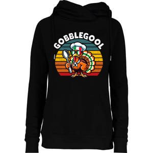 Funny Gobblegool Italian Gobble Turkey Day Fall Thanksgiving Womens Funnel Neck Pullover Hood