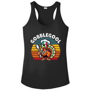 Funny Gobblegool Italian Gobble Turkey Day Fall Thanksgiving Ladies PosiCharge Competitor Racerback Tank