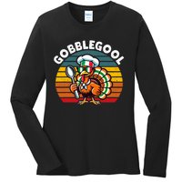 Funny Gobblegool Italian Gobble Turkey Day Fall Thanksgiving Ladies Long Sleeve Shirt