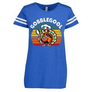 Funny Gobblegool Italian Gobble Turkey Day Fall Thanksgiving Enza Ladies Jersey Football T-Shirt