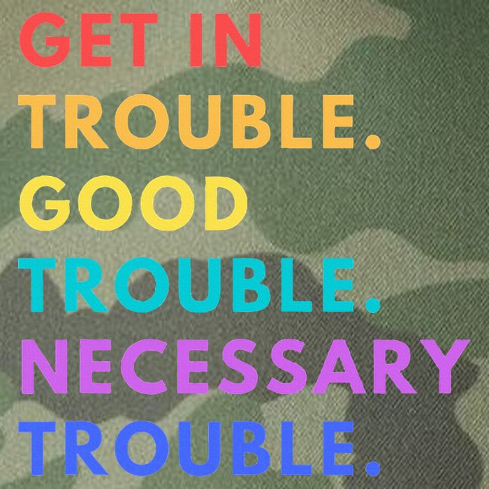 Funny Get In Good Necessary Trouble Legacy Tie Dye Trucker Hat