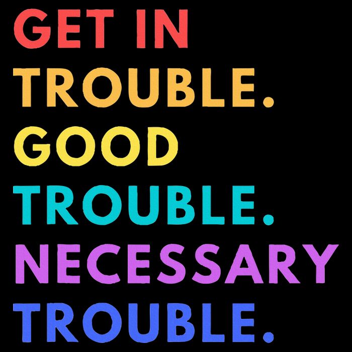 Funny Get In Good Necessary Trouble 7-Panel Snapback Hat