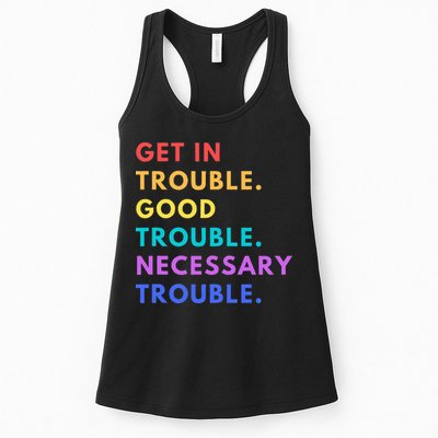 Funny Get In Good Necessary Trouble Womens Tank Top