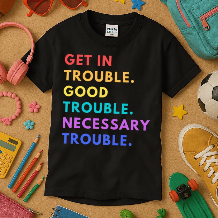 Funny Get In Good Necessary Trouble Kids T-Shirt