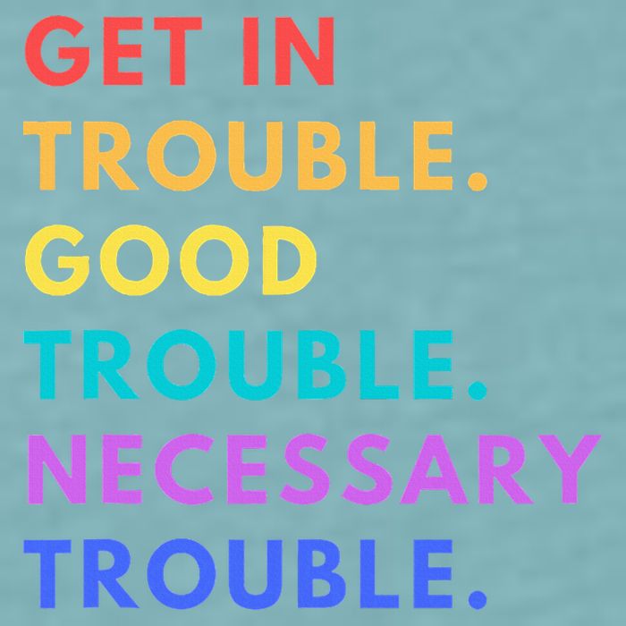 Funny Get In Good Necessary Trouble Sueded Cloud Jersey T-Shirt