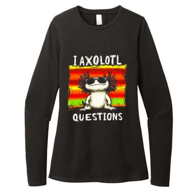 Funny Graphic I Axolotl Questions Womens CVC Long Sleeve Shirt