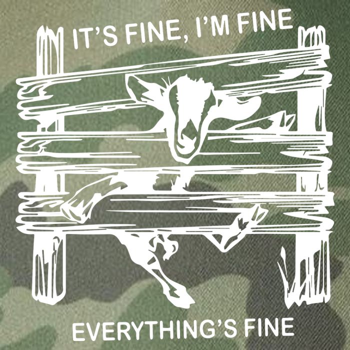 Funny Goat Its Fine Im Fine Everything Is Fine Legacy Tie Dye Trucker Hat
