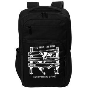 Funny Goat Its Fine Im Fine Everything Is Fine Impact Tech Backpack