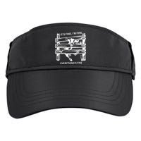 Funny Goat Its Fine Im Fine Everything Is Fine Adult Drive Performance Visor