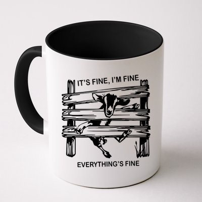 Funny Goat Its Fine Im Fine Everything Is Fine Mug