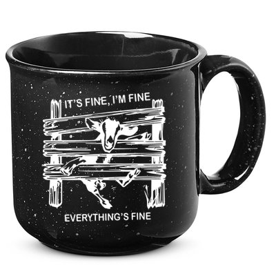 Funny Goat Its Fine Im Fine Everything Is Fine 15oz Campfire Ceramic Mug