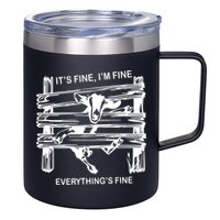 Funny Goat Its Fine Im Fine Everything Is Fine 12oz Stainless Steel Coffee Mug