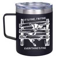 Funny Goat Its Fine Im Fine Everything Is Fine 12oz Stainless Steel Coffee Mug