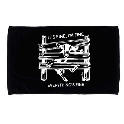 Funny Goat Its Fine Im Fine Everything Is Fine Microfiber Hand Towel