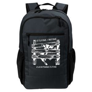 Funny Goat Its Fine Im Fine Everything Is Fine Daily Commute Backpack