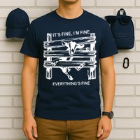 Funny Goat Its Fine Im Fine Everything Is Fine T-Shirt