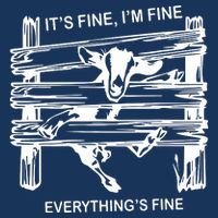 Funny Goat Its Fine Im Fine Everything Is Fine 7-Panel Snapback Hat