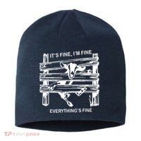 Funny Goat Its Fine Im Fine Everything Is Fine Sustainable Beanie
