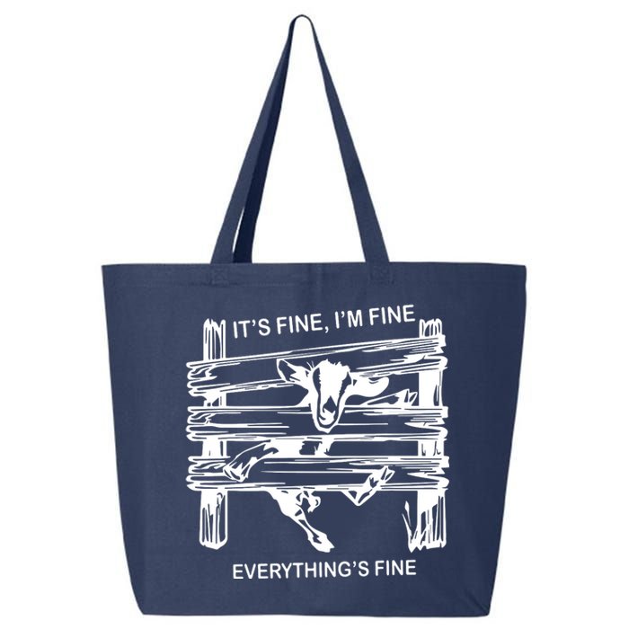 Funny Goat Its Fine Im Fine Everything Is Fine 25L Jumbo Tote