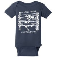 Funny Goat Its Fine Im Fine Everything Is Fine Baby Bodysuit