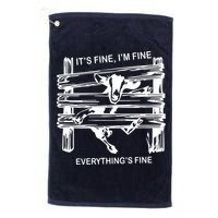 Funny Goat Its Fine Im Fine Everything Is Fine Golf Towel