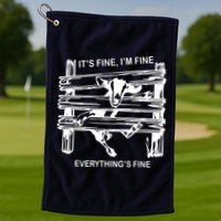 Funny Goat Its Fine Im Fine Everything Is Fine Golf Towel