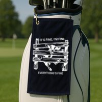 Funny Goat Its Fine Im Fine Everything Is Fine Golf Towel