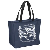 Funny Goat Its Fine Im Fine Everything Is Fine Zip Tote Bag