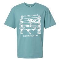 Funny Goat Its Fine Im Fine Everything Is Fine Sueded Cloud Jersey T-Shirt