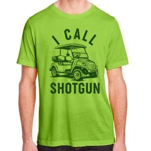 Funny Golfing I Call Shotgun Golf Cart Adult ChromaSoft Performance T-Shirt