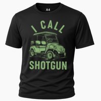 Funny Golfing I Call Shotgun Golf Cart Cooling Performance Crew T-Shirt