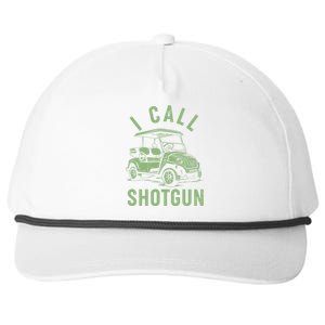 Funny Golfing I Call Shotgun Golf Cart Snapback Five-Panel Rope Hat