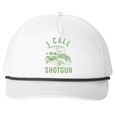 Funny Golfing I Call Shotgun Golf Cart Snapback Five-Panel Rope Hat