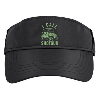 Funny Golfing I Call Shotgun Golf Cart Adult Drive Performance Visor