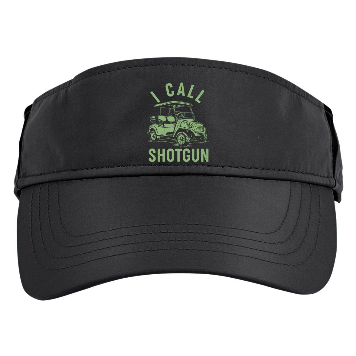 Funny Golfing I Call Shotgun Golf Cart Adult Drive Performance Visor