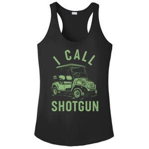 Funny Golfing I Call Shotgun Golf Cart Ladies PosiCharge Competitor Racerback Tank