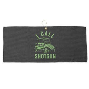 Funny Golfing I Call Shotgun Golf Cart Large Microfiber Waffle Golf Towel