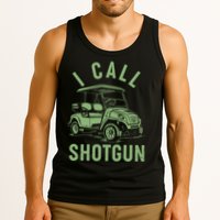 Funny Golfing I Call Shotgun Golf Cart Tank Top