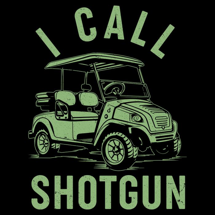 Funny Golfing I Call Shotgun Golf Cart Tank Top